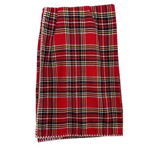 The Farmhouse by Rachel Ashwell Red Tartan Plaid Metallic Table Cloth